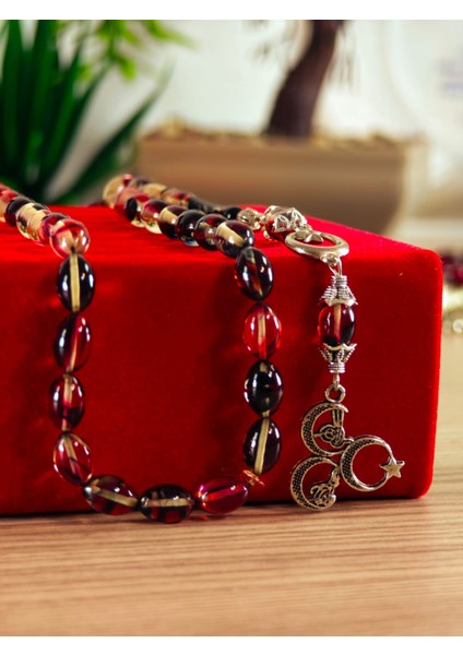 Ateş Kehribar Tesbih Sistem Püsgüllü Orjinal Ürün indirimleri