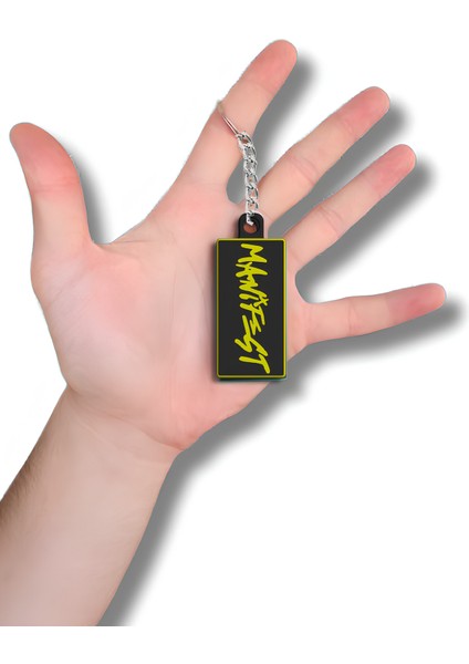 Manifets Grubu Manifestival Temalı Sert Plastik Anahtarlık Sarı – Özel Tasarım, Dayanıklı, Şık modelleri