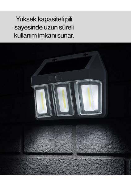 Dış Mekan Solar Duvar Lambası – 120° Hareket Algılama, 3 Işık Modu indirimleri