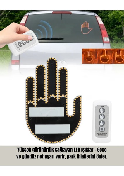 A Kalite Uzaktan Kumandalı LED Park Uyarı Işığı El Figürlü Model fırsatları