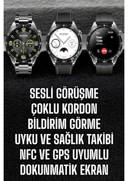 Akıllı Saat Titreşimli Pusula Nabız ve Tansiyon Ölçer Nfc Uyumlu