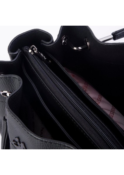 Kadın Dönüştürülebilir El Omuz ve Postacı Çantası Siyah fırsatları