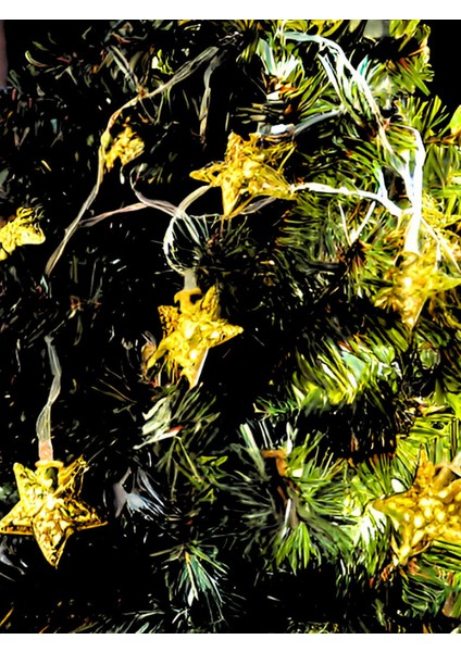 3 Metre Pilli Yıldız LED Işık – Sıcak Sarı Dekoratif Yılbaşı ve Oda Süsleme Işığı fiyatları