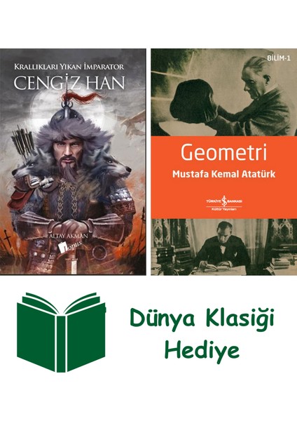 Karanlıkları Yıkan Imparator Cengiz Han + Geometri + Dünya Klasiği Hediye