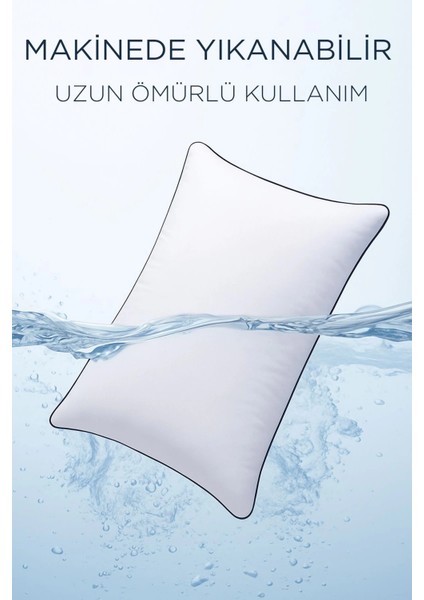 3 Adet 50X70CM Nano Jel Lüks Yastık | 1200GR Anti-Alerjik Pamuklu Yastık Seti 3lü fiyatları