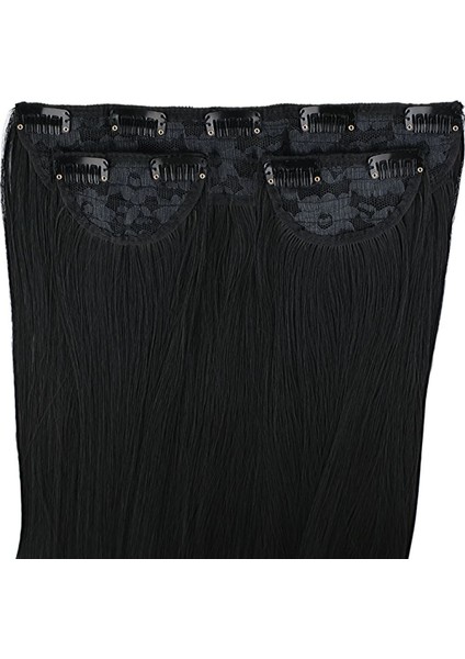 Fiber Sentetik Düz Yarım Ay + 2 Yan Çıt Çıt - Siyah modelleri