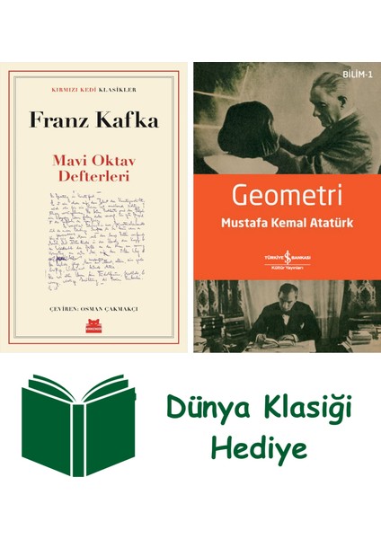 Mavi Oktav Defterleri + Geometri + Dünya Klasiği Hediye