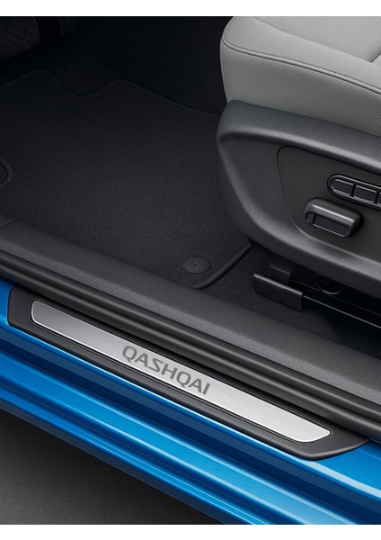 Nissan Quashqaı 2007-2014 Arası Krom Kapı Eşiği 4 Parça Paslanmaz Çelik Abs Çerçeve (Yazılı)