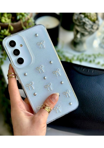 Galaxy A55 Uyumlu 3D Mini Fiyonk Tasarımlı Oyuncaklı Silikon Kılıf