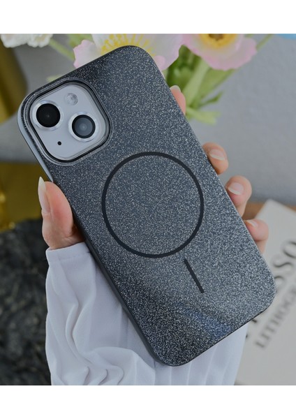 Iphone 15 - 14 -13 Uyumlu Glitter Magsafe Özellikli Darbe Önleyici Koruyucu Kılıf