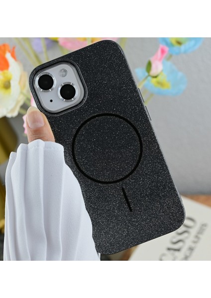 Iphone 15 - 14 -13 Uyumlu Glitter Magsafe Özellikli Darbe Önleyici Koruyucu Kılıf modelleri