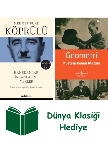 Mehmet Fuad Köprülü Külliyat 11 + Geometri + Dünya Klasiği Hediye