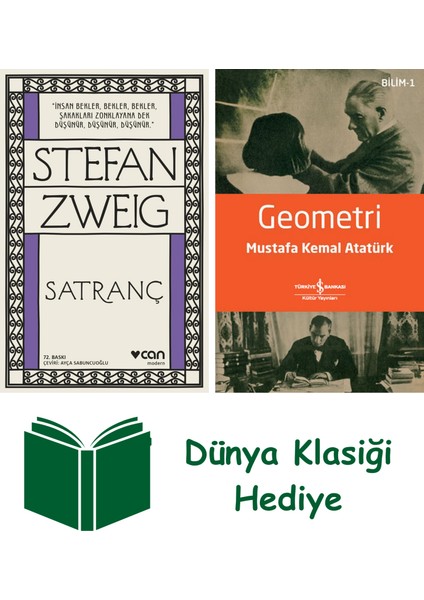 Satranç + Geometri + Dünya Klasiği Hediye