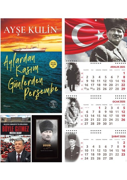Aylardan Kasım Günlerden Perşembe ve Böyle Gitmez - Komutan Ajanda - Ayyıldız Duvar Takvimi