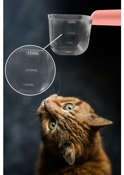 Platformlu Ölçülü Kedi Mama Kaşığı Standlı Ölçü Küreği indirimleri
