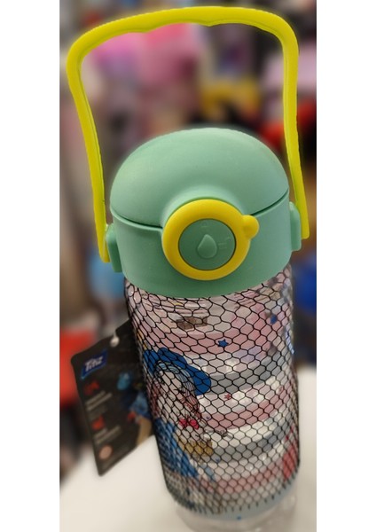 Kız Çocuk Taşıma Kulplu Plastik Matara Pipetli 400 ml