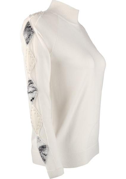 Minimalist Oversize Boğazlı Uzun Kol Kadın Kazak modelleri