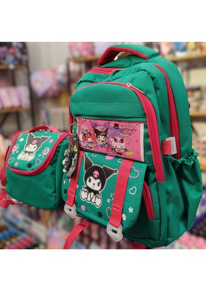 Kuromi Figürlü 4 Bölmeli Ilköğretim Sırt Çantası + Izoleli Beslenme Çantası