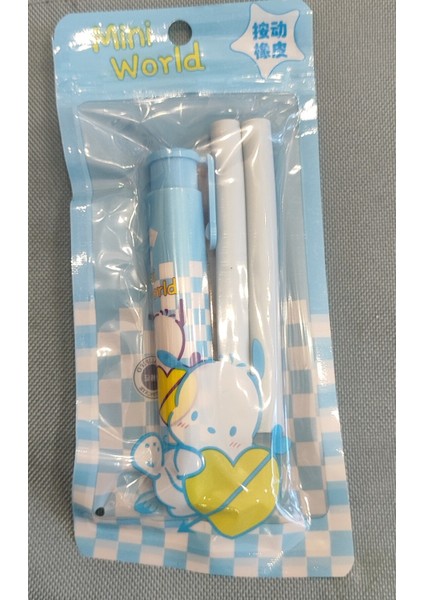 Sevimli Köpek Figürlü Basmalı Otomatik Rulo Silgi (2 Adet Yedek Silgisiyle) AD58217