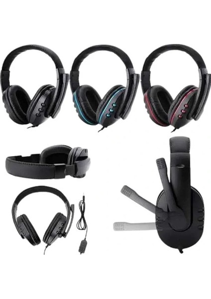 Mikrofonlu Gamer Kulaklık Oyuncu Kulaklığı Yüksek Ses Kaliteli Stereo Yumuşak Yastıklar