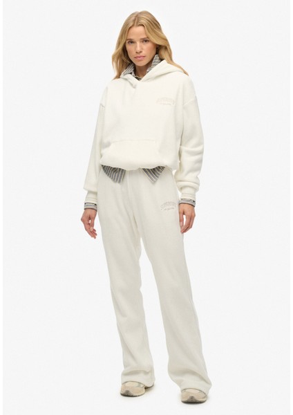 Kapüşon Yaka Beyaz Kadın Sweatshırt W2012545A