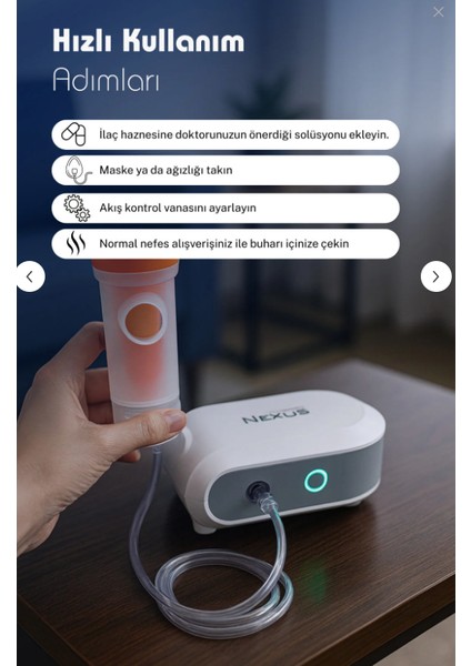 Şarj Edilebilir Mini Kompresörlü Nebulizatör fiyatları
