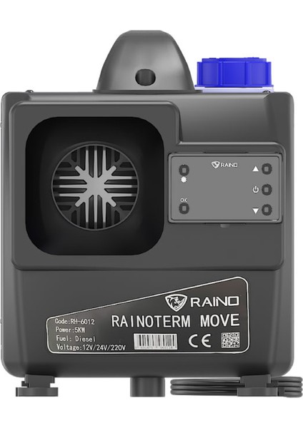 Raıno Thermon 12-24-220 Volt 5 Kw Seyyar Araç Isıtıcısı Çanta Tip modelleri