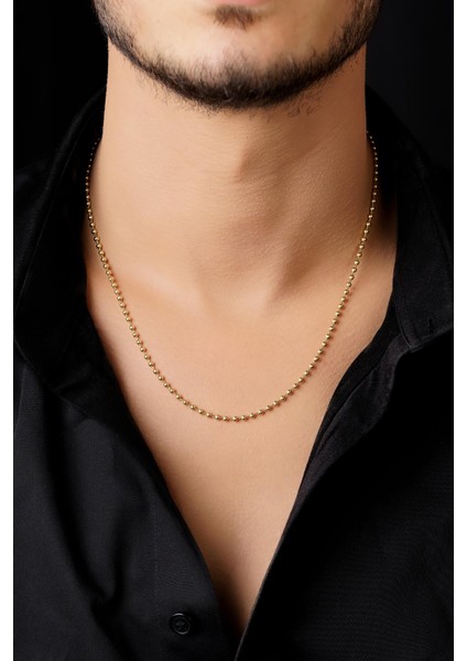 14 Ayar Altın Top Zincir Erkek Kolye 2.50 mm fiyatları