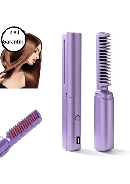 Mini Kablosuz Seramik Saç Düzleştirici Tarak Mor fırsatları