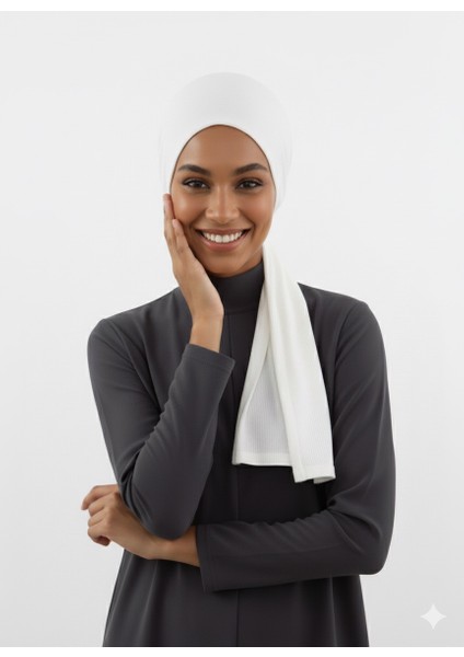 Plise Bağlama Ekru Hazır Türban Tesettür Bone fiyatları