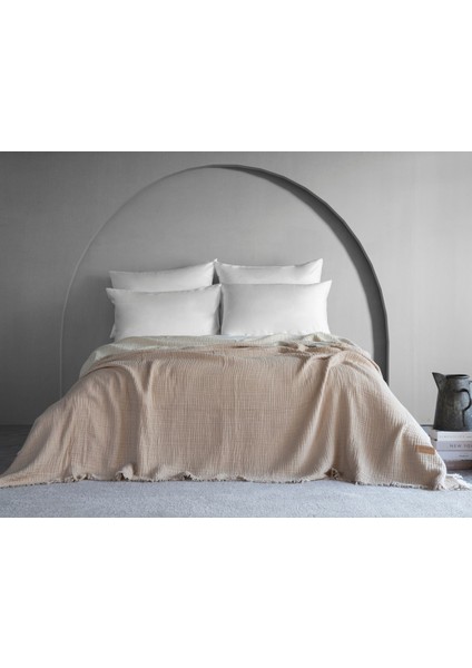 Camino Müslin 4 Katlı Yatak Örtüsü - Bej