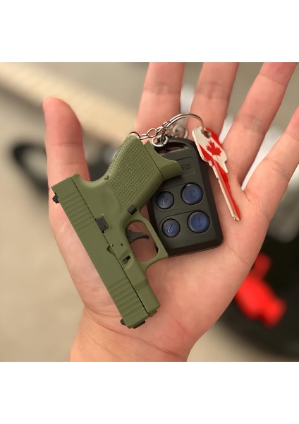 Glock 43 Mini Anahtarlık – 1:3 Ölçekli %90 Işlevsel Mekanizma,eklenti Eklenir, Siyah
