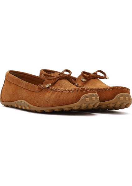 Kadın Taba Püsküllü Süet Deri Loafer 25WFD350210 modelleri