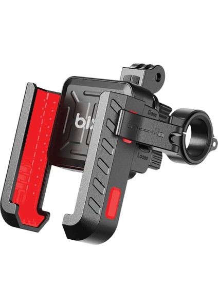 Gidon Bağlantılı 360° Derece Ayarlanabilir 3.5”-7.2” Uyumlu Motosiklet Bisiklet Telefon Tutucu - Lisinya