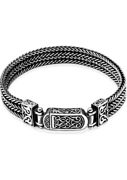 Midyat Hasırı Oksitli Erkek Gümüş Bileklik Cihan Gümüş Bileklik 925 Ayar ST389 fiyatları