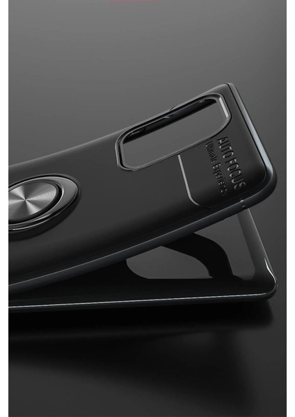 Samsung Galaxy A91 / S10 Lite Kılıf Range Yüzüklü Silikon - Siyah-Kırmızı - FKU3052-4681 fırsatları