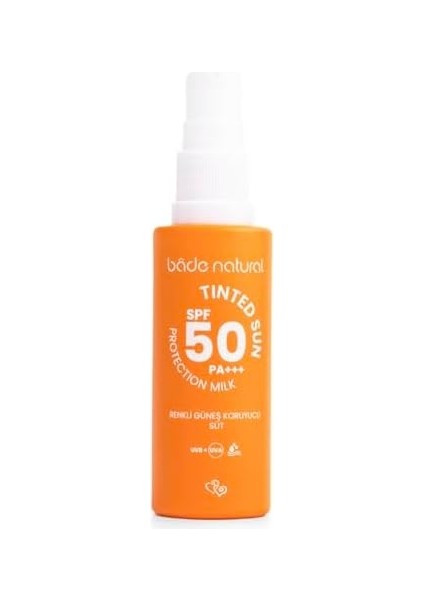 Bade Natural 50 Spf Renkli Güneş Koruyucu Süt 30 ml