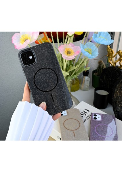 Iphone 11 Uyumlu Simli Glitter Magsafe Özellikli Darbe Önleyici Şeffaf Silikon Kılıf fırsatları