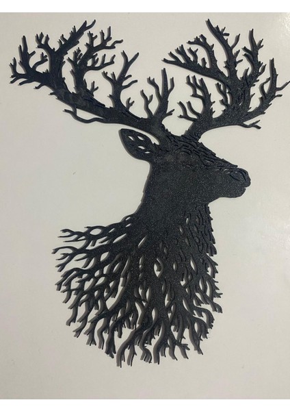 Doğa Temalı Siyah Geyik Kafası Duvar Dekoru modelleri