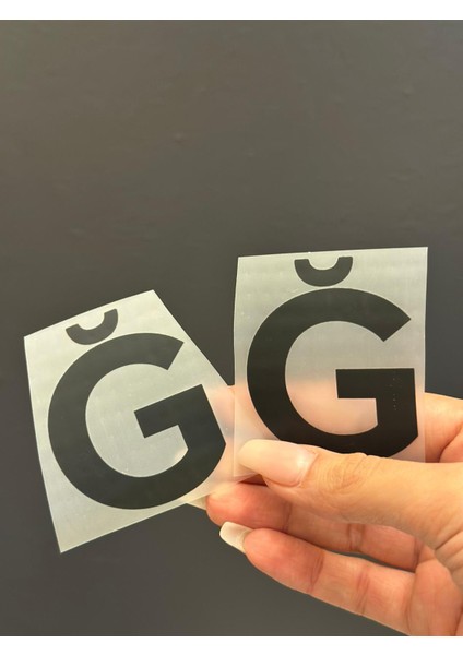 2 Li Ütü Ile Yapışan Yumuşak Ğ Harfi Arma Transfer Baskı 5x5 cm