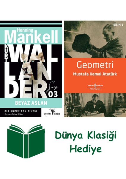 Beyaz Aslan + Geometri + Dünya Klasiği Hediye