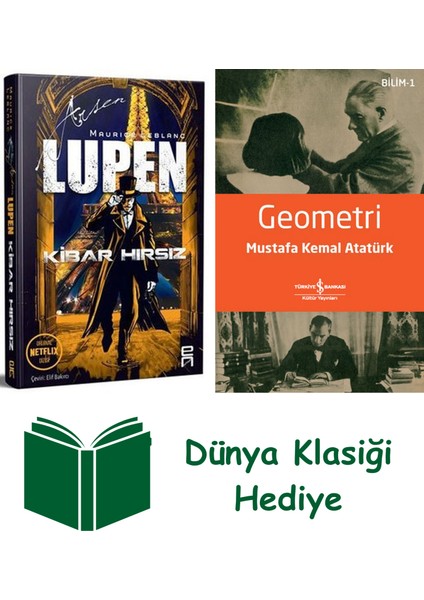 Arsen Lüpen - Kibar Hırsız + Geometri + Dünya Klasiği Hediye