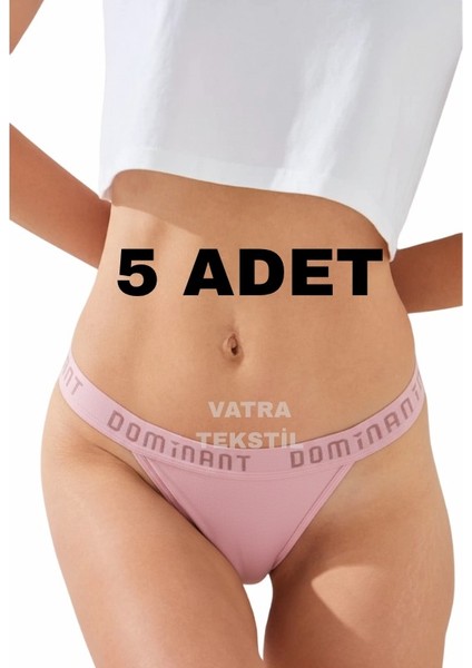 5'li Set Bel Lastikli Şık Tanga Külot