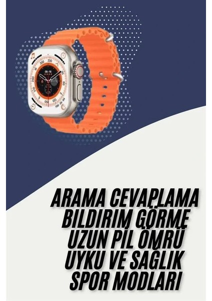 2025 Model Akıllı Saat Çift Kordon Ios ve Android Arama Cevaplama Sesli Asistan