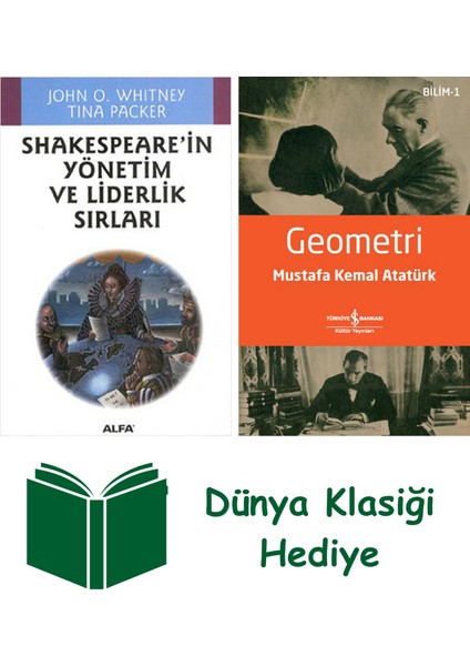 Shakespeare'in Yönetim ve Liderlik Sırları + Geometri + Dünya Klasiği Hediye