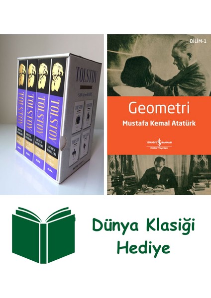 Savaş ve Barış 1-2-3-4 (Özel Kutulu) + Geometri + Dünya Klasiği Hediye