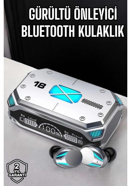 Kablosuz Powerbankli Oyuncu Kulaklığı Gürültü Önleyici