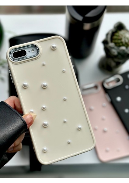 Iphone 7 Plus ve 8 Plus Uyumlu Pearl Oyuncak Tasarımlı Esnek Silikon Kılıf