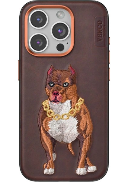 Techmrt Venco Iphone 14 Pro Max Perma Desenli Kapak - Kahverengi