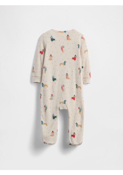 Bebek Koyu Bej Işlemeli Desenli Tulum modelleri